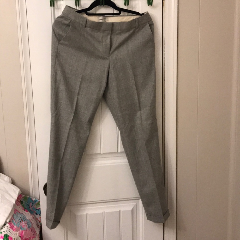 J crew Cafe Capri size 6T Gray 100% wool